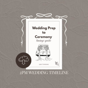 2PM Wedding Ceremony | Morning Timeline PDF