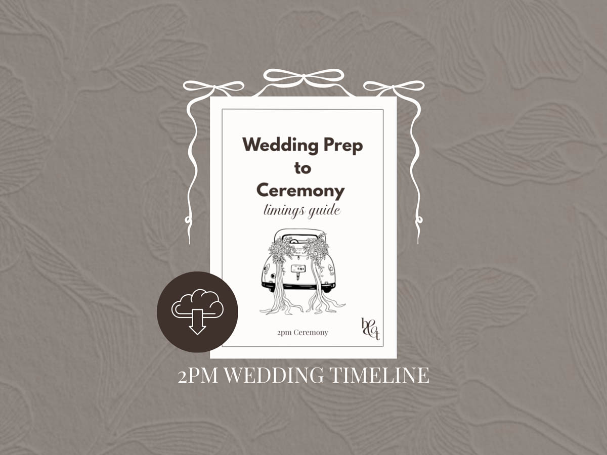 2PM Wedding Ceremony | Morning Timeline PDF