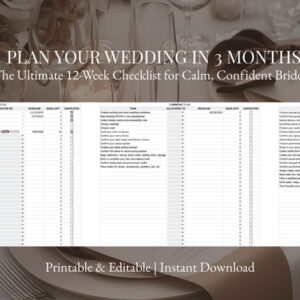 3 months to go | Wedding Checklist