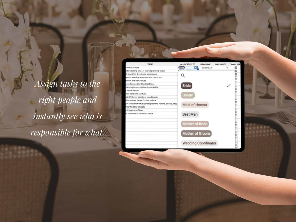 Wedding Planning Checklist Spreadsheet - Image 3