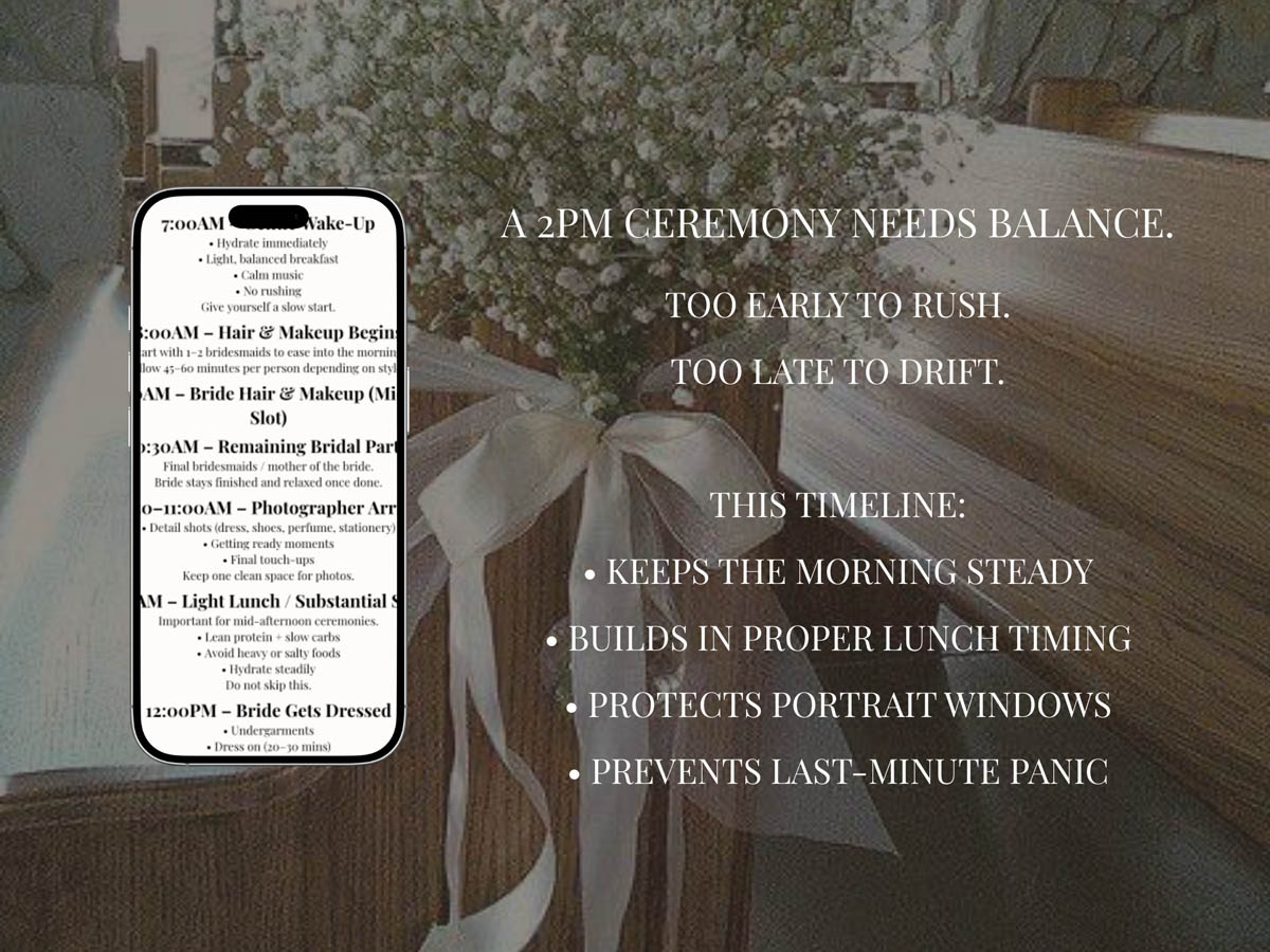 2PM Wedding Ceremony | Morning Timeline PDF - Image 2