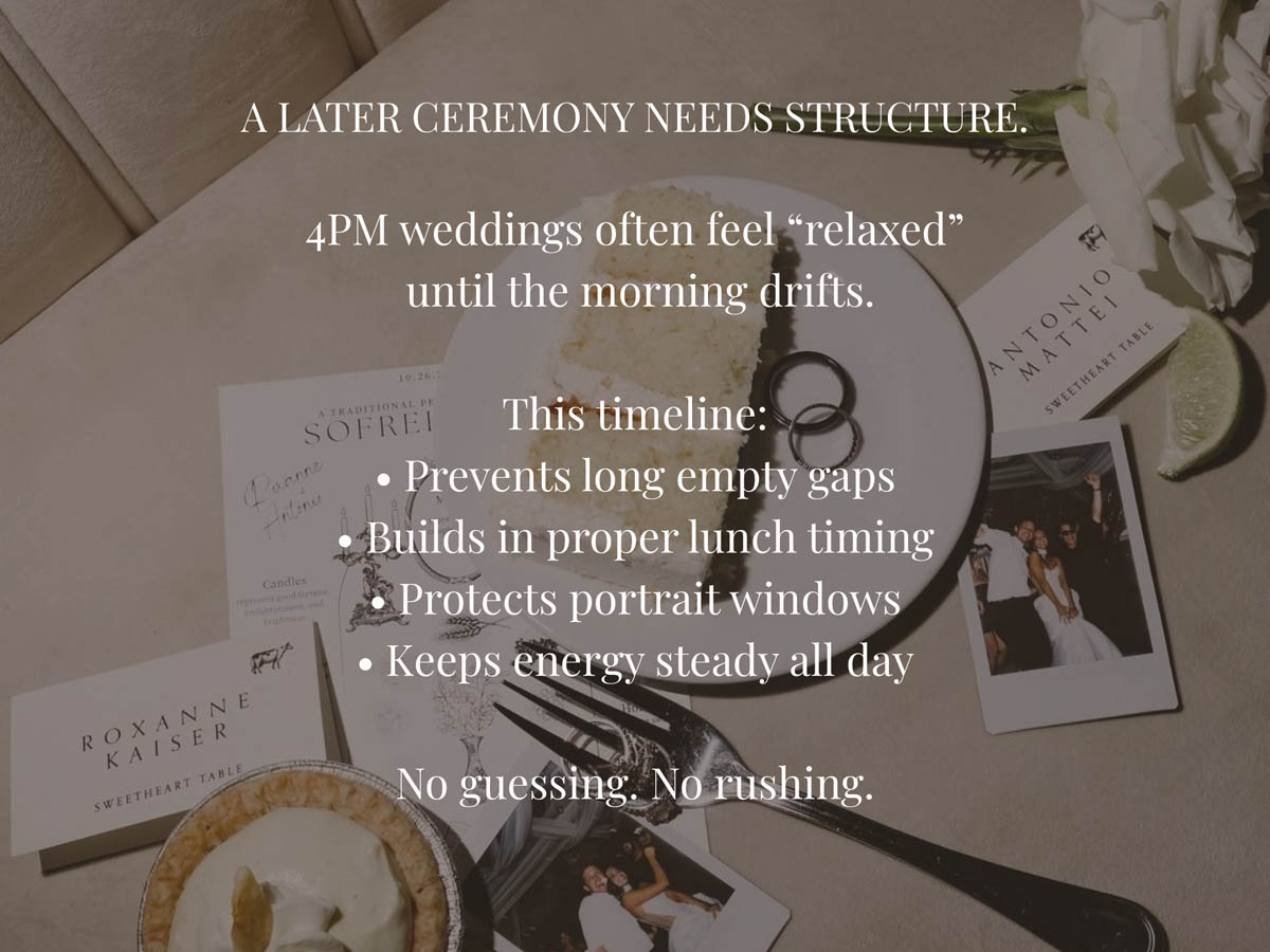 4PM Wedding Ceremony Morning Timeline | PDF - Image 3