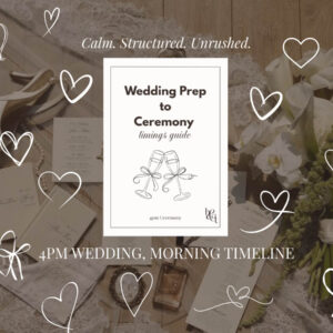 4PM Wedding Ceremony Morning Timeline | PDF
