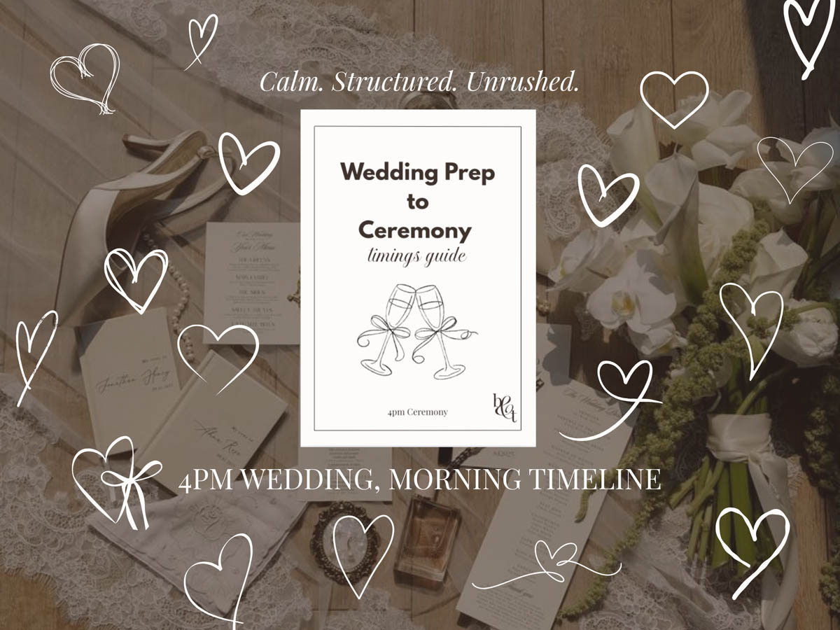 4PM Wedding Ceremony Morning Timeline | PDF