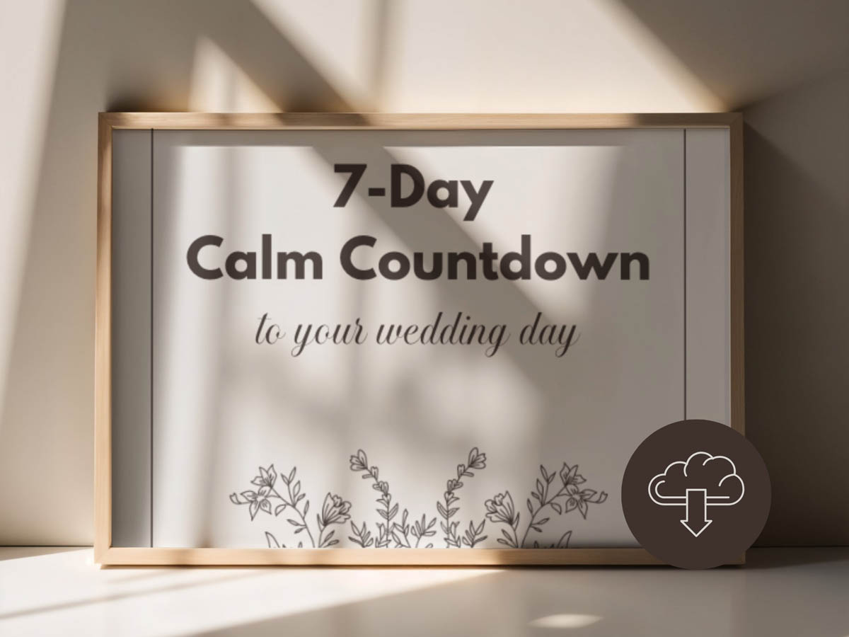7 Day Calm Countdown Wedding Planner | PDF