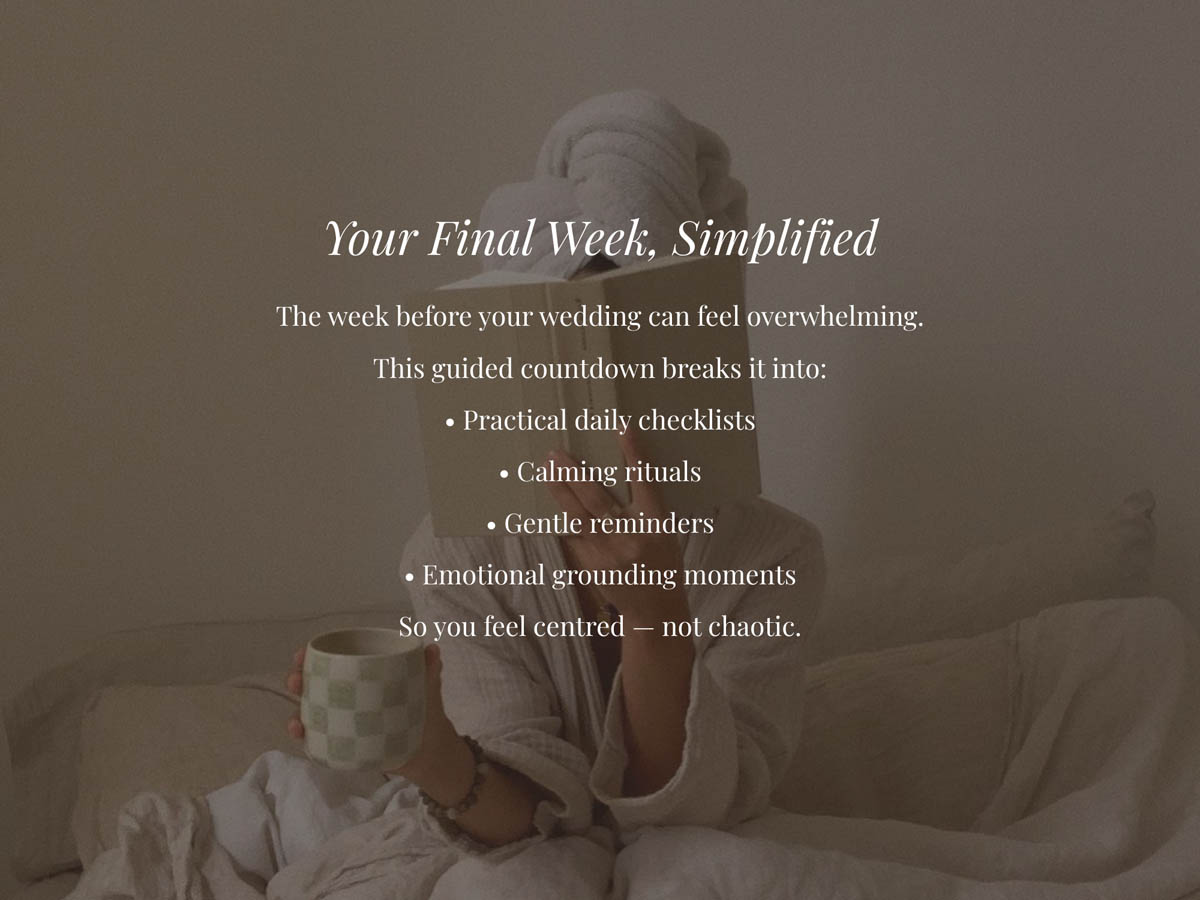 7 Day Calm Countdown Wedding Planner | PDF - Image 6