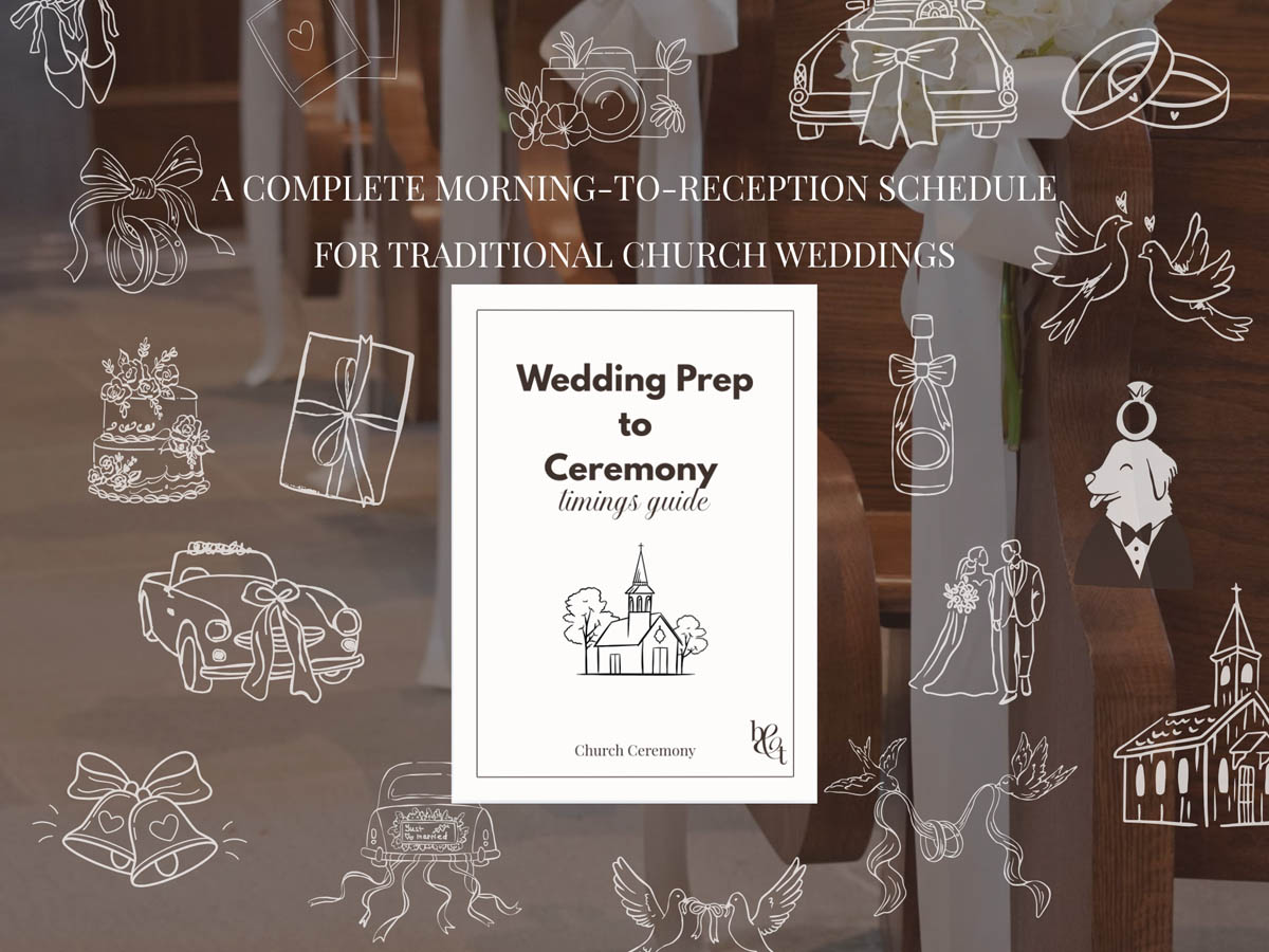 AM to Church Ceremony | Wedding Timeline PDF