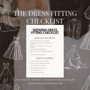 Wedding Dress Fitting Checklist | Printable PDF