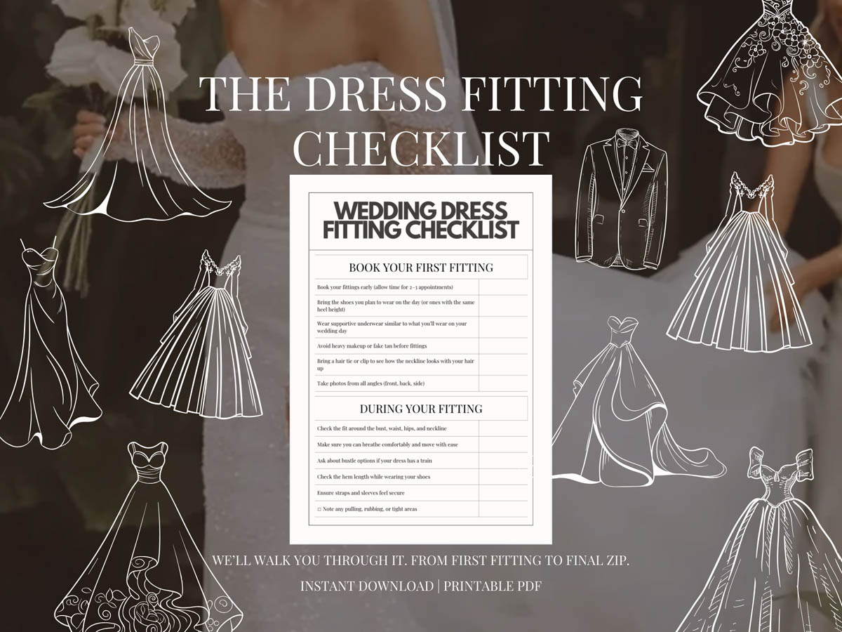 Wedding Dress Fitting Checklist | Printable PDF