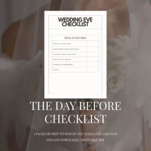 Night Before The Wedding Planner | PDF
