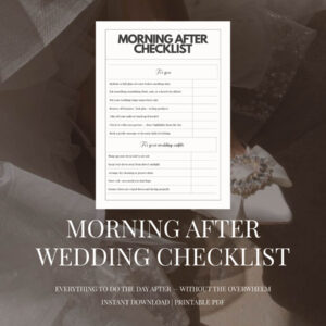 Wedding Recovery Guide | The Morning After