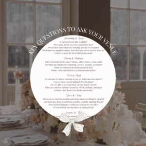 Wedding Venue Viewing Checklist