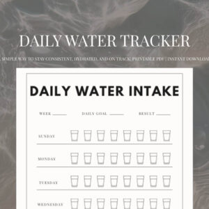 Daily Water Intake Tracker | PDF