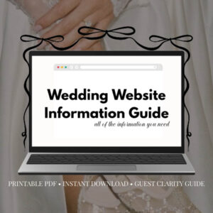 Wedding Website Information Guide | PDF