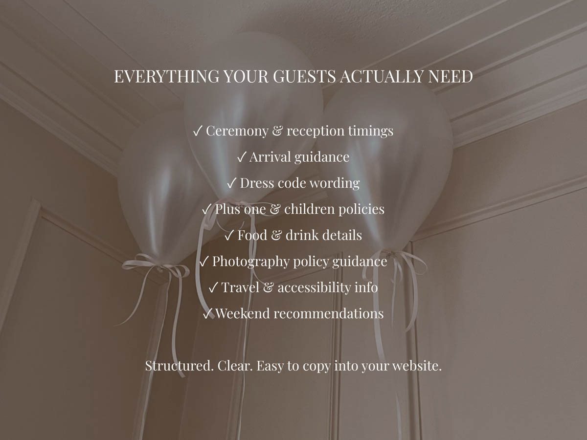 Wedding Website Information Guide | PDF - Image 4