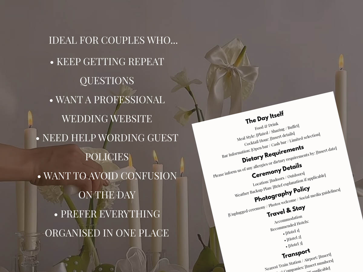 Wedding Website Information Guide | PDF - Image 2