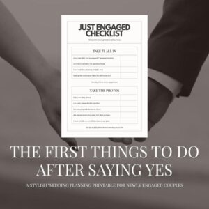 Just Engaged Checklist Printable & First Post Captions